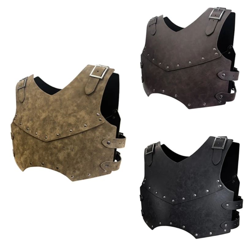 Men Medieval Costume Chest Armour Chest Shield, Studded Chest Guard Chest