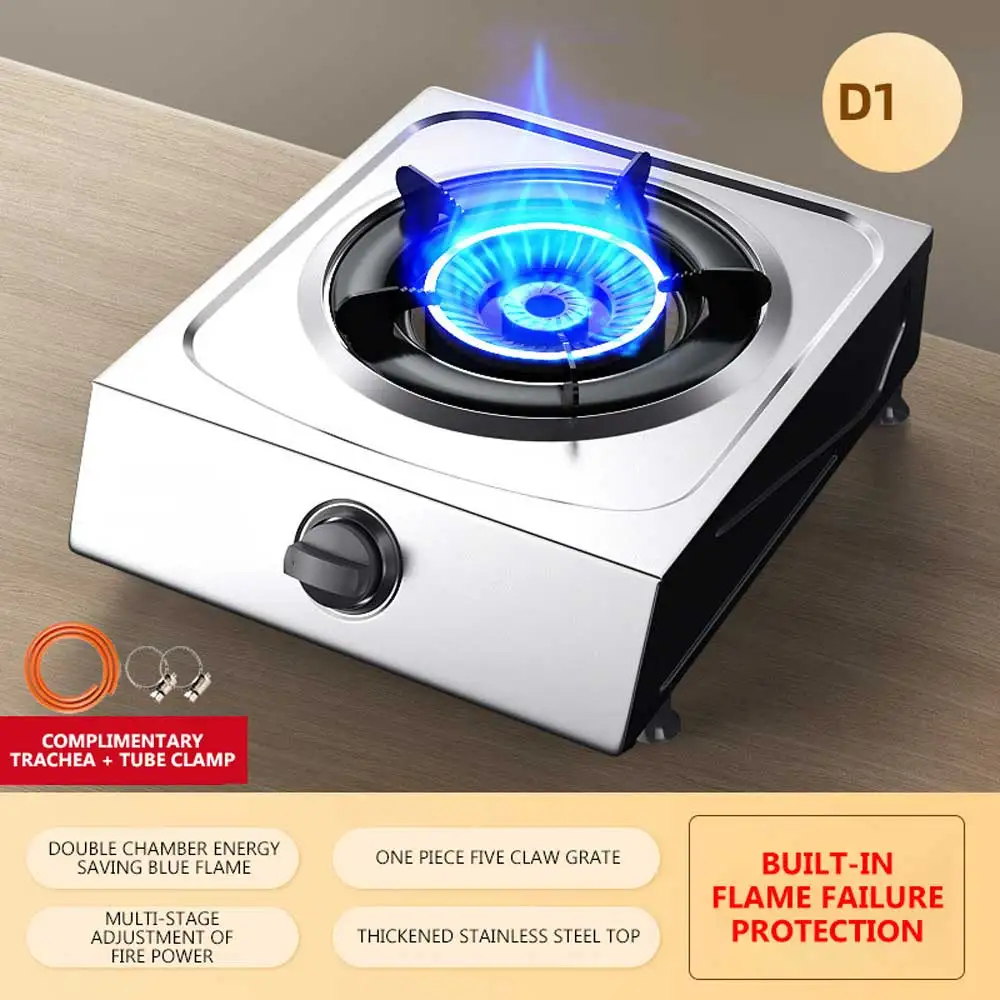 stainless steel flash stove for energy-saving and flameout protection Natural gas liquefied gas single stove Household