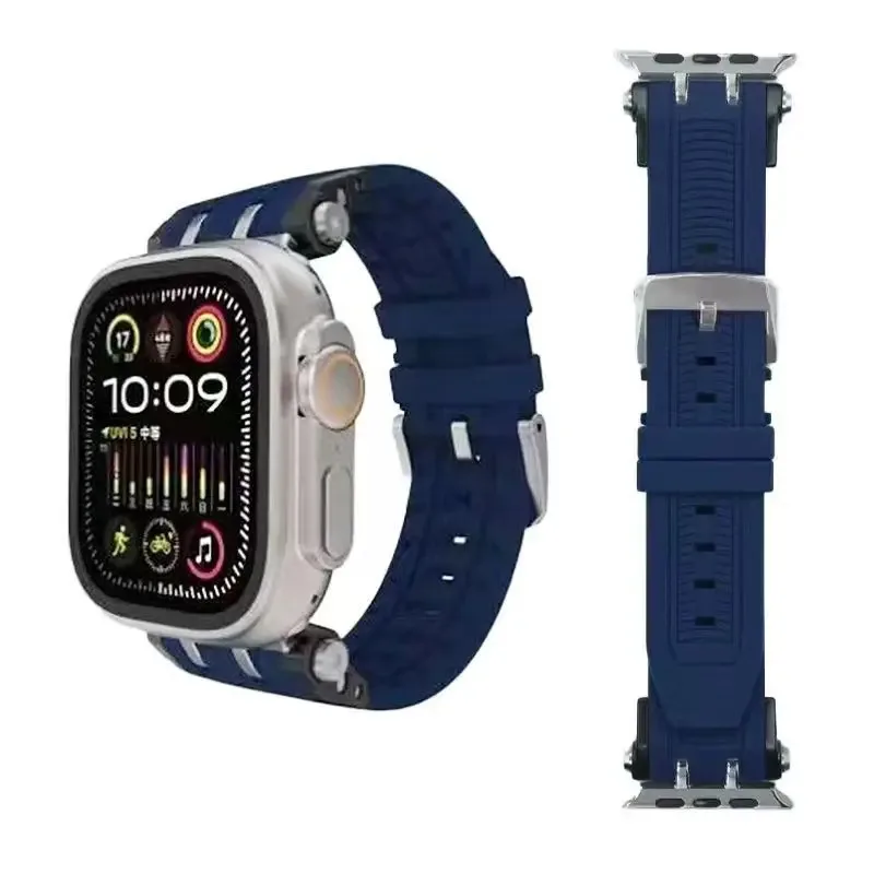 

Sport Silicone Strap for Apple Watch Series 10 9 8 7 6 5 4 3 2 1 SE Ultra1/2 Band Bracelet for iWatch 49mm 46mm 45mm 42mm