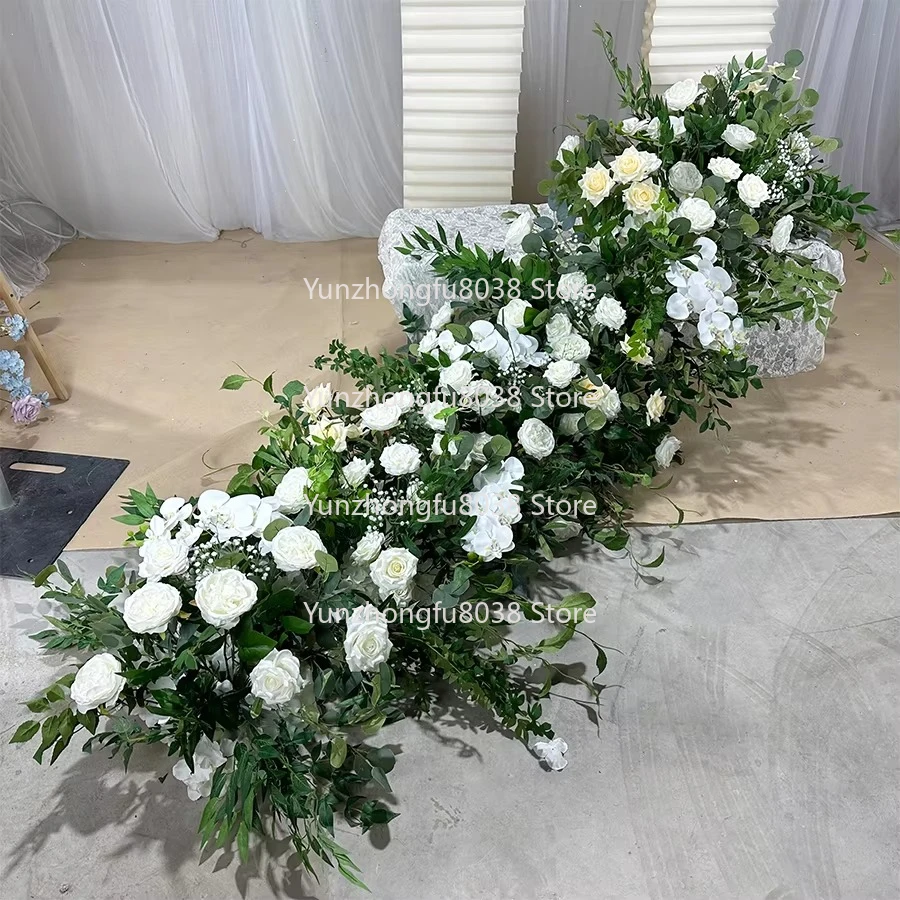 

Norex Wedding Artificial White Roses and Green Floral Decoration