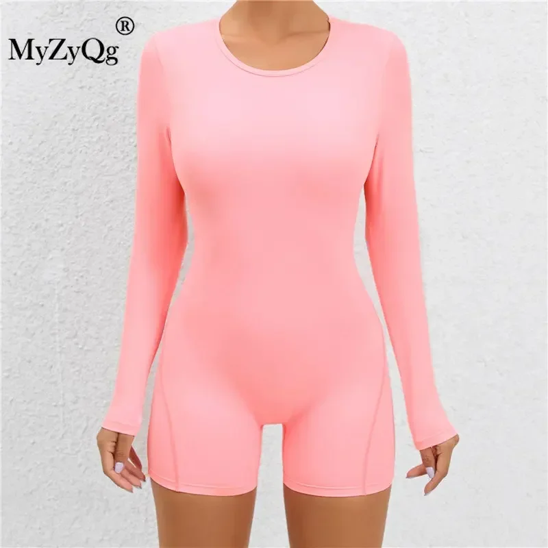 MyZyQg-Combishort moulant dos nu pour femme, tenue une pièce sexy, sans coussinets, haute élasticité, sport, beauté, dos, yoga, fitness