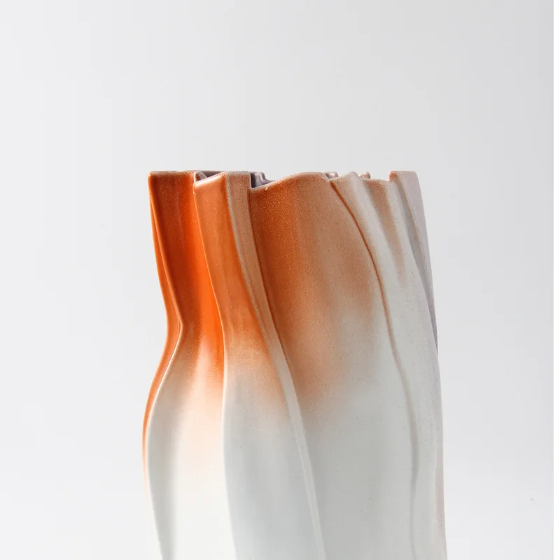 Nordic medieval ceramic vase home model room simulation flower device soft decoration ornament