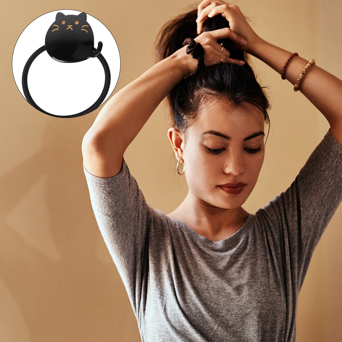 

Cats Hair Ring Set Adorable Kids Accessories Funny Rings for Girls Daily Wear Photo Props Children Hair Tools