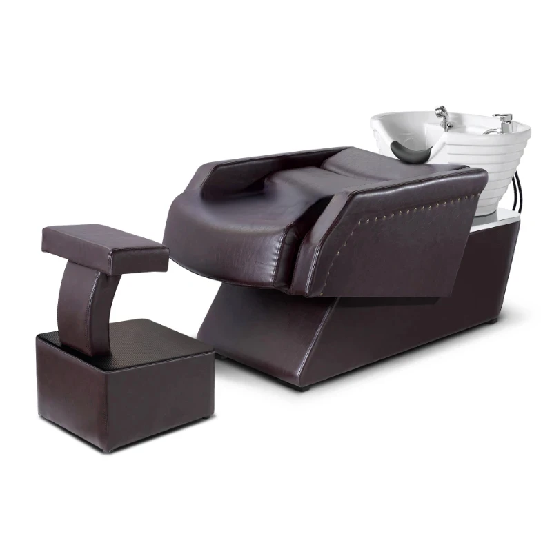 

XL Shampoo Chair Barber Shop Hair Salon Water Heater Flush Lying Half High-End Ceramic Basin