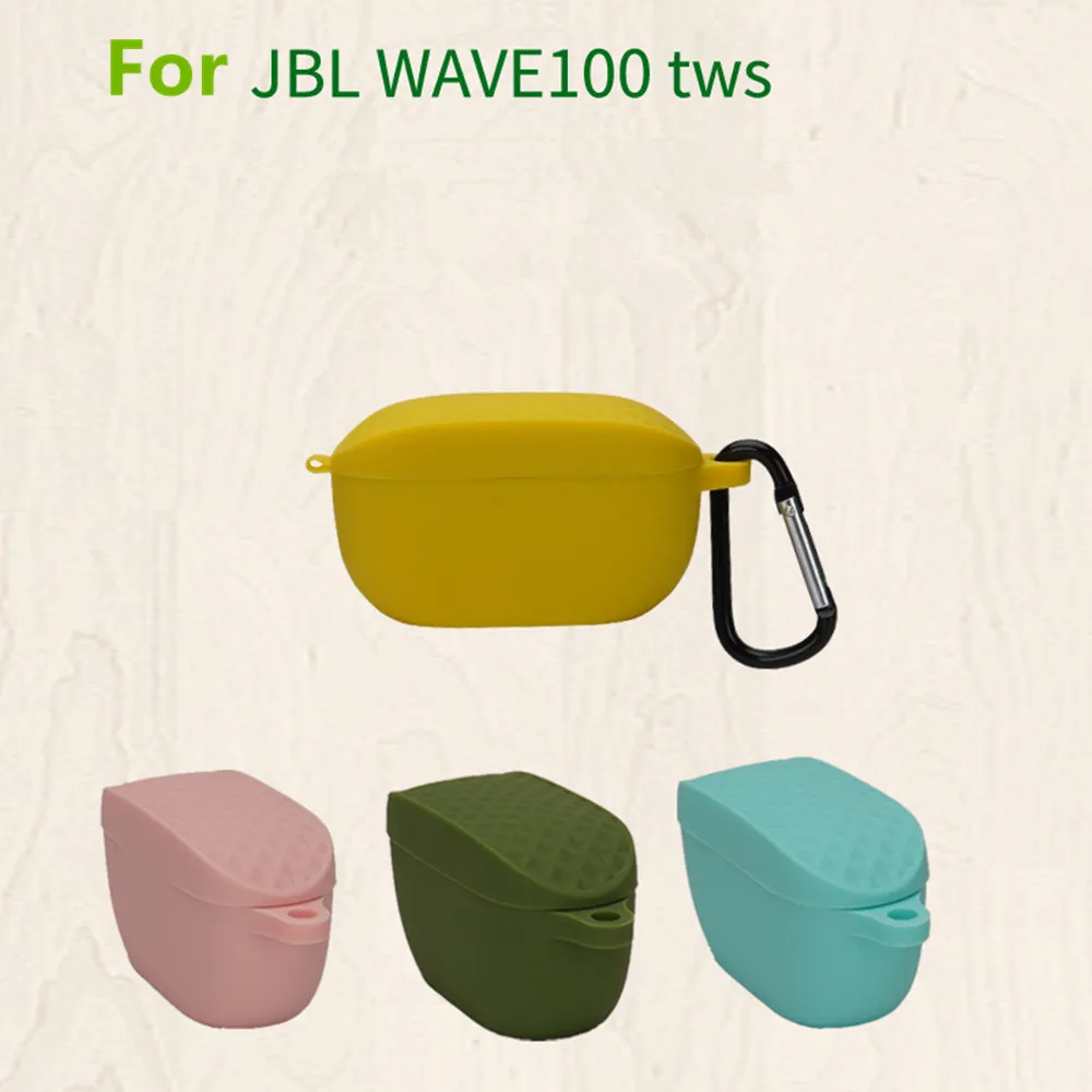 For JBL Wave 100TWS Case Solid Color Earphone Cover Fundas for JBL 100W Shell Soft Shockproof Silicone Hearphone Accessories