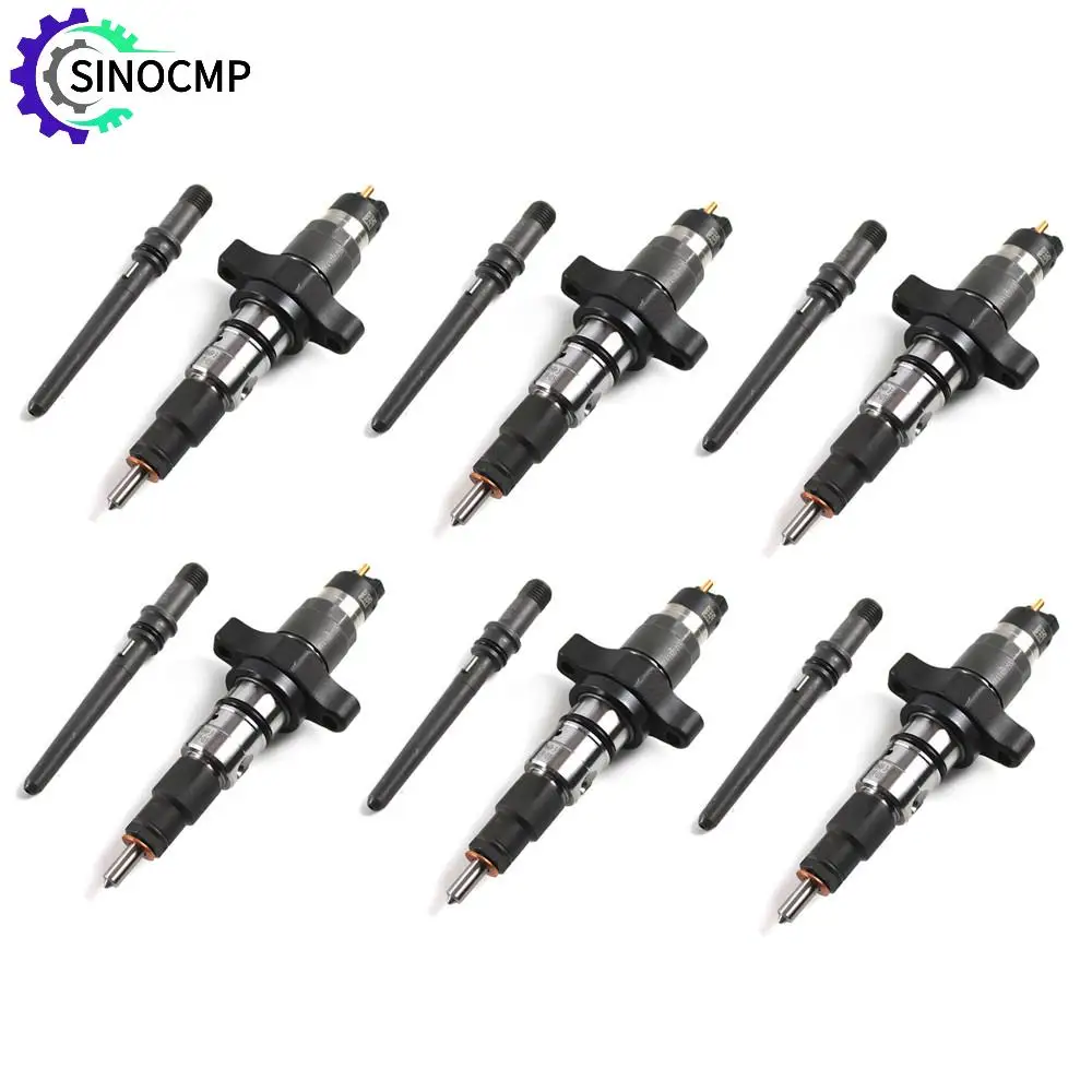 

SINOCMP 6Pcs Diesel Fuel Injector Nozzle 0445120255 0986435503 For 2003-04 Dodge Ram Cummins 5.9L 5086894AA 986435503 R5086894AA