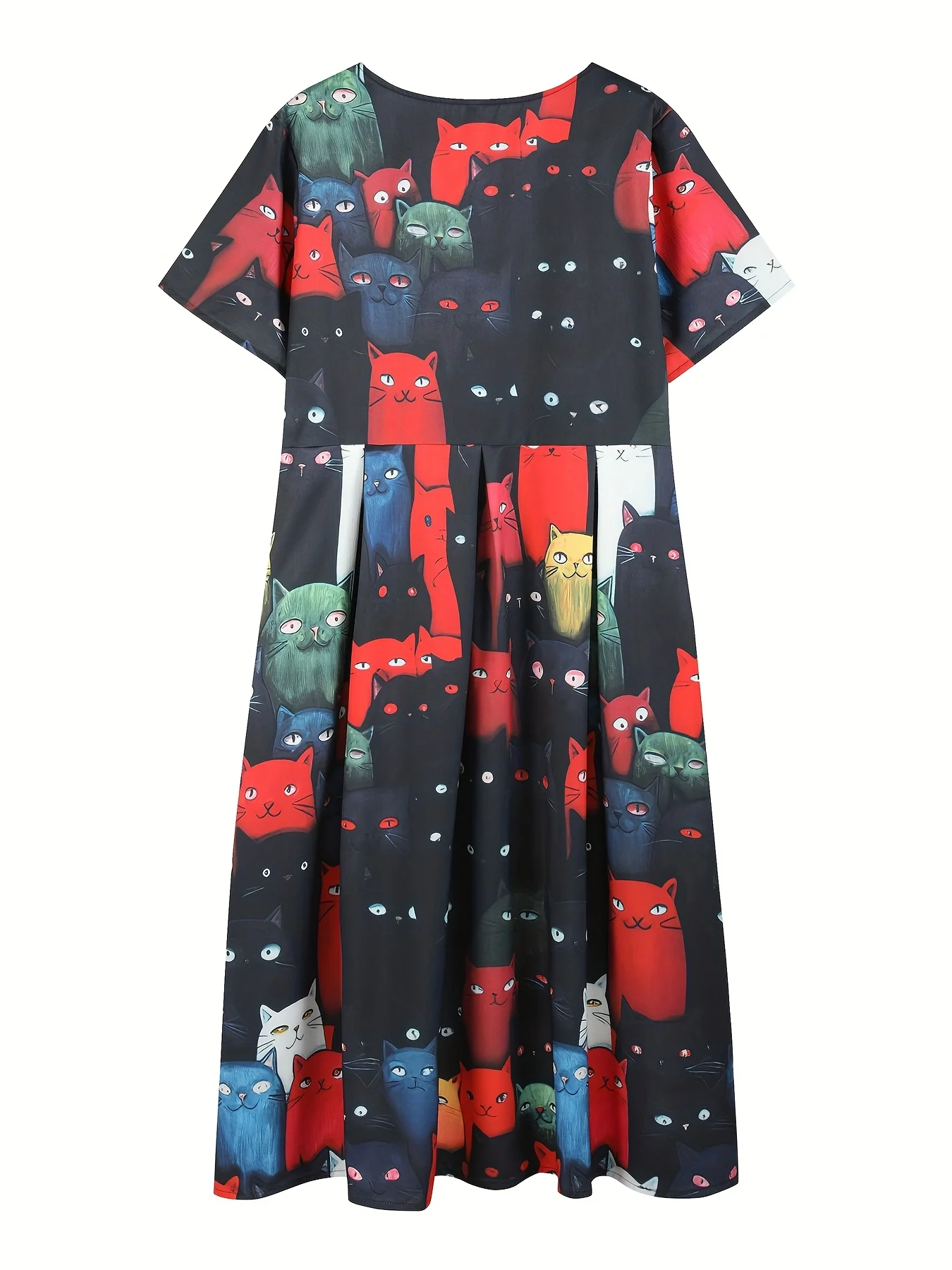 فستان نسائي أسود منسوج كبير الحجم كاجوال بوهيمي ماكسي صيفي على شكل حرف A ملابس طويلة بطول كامل باللون الأسود