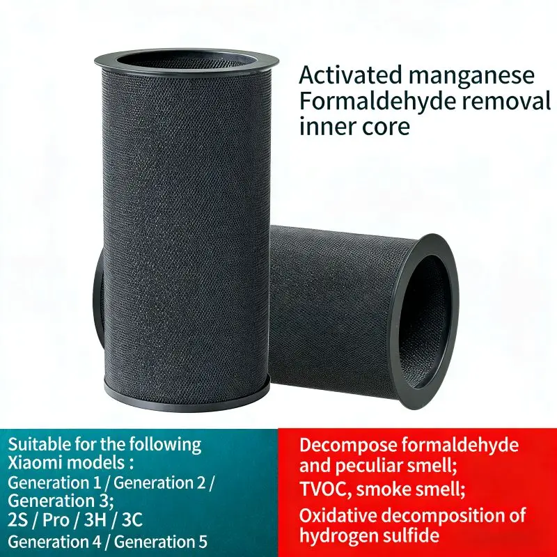 2-Year Lifespan Inner Activated Manganese Cartridge Replacement Inner Filter For Xiaomi Hepa Filter Formaldehyde Removal Filter view 2