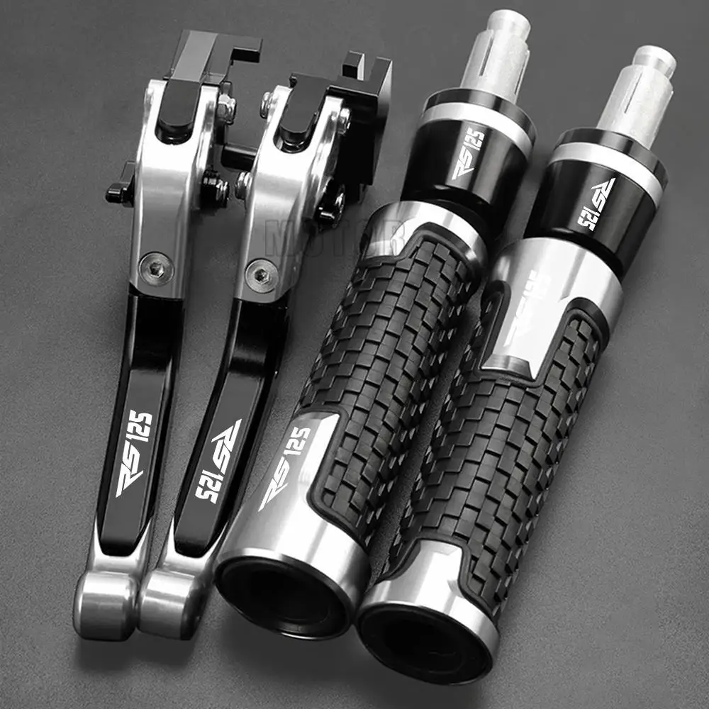 RS 125 1996 1997-2005 Motorcycle Adjustable Brake Clutch Levers Handle bar grips ends For APRILIA RS125 2006 2007 2008 2009 2010