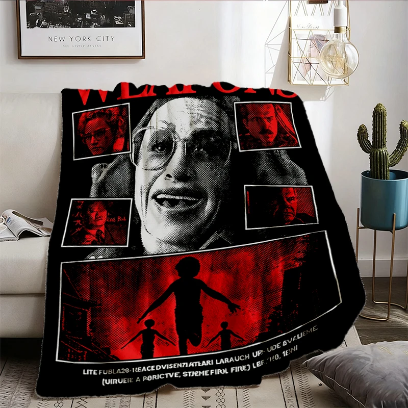 Weapons 2025 Movie Flannel Blanket, Halloween Horror Flannel Throw, Barbarian Director Film