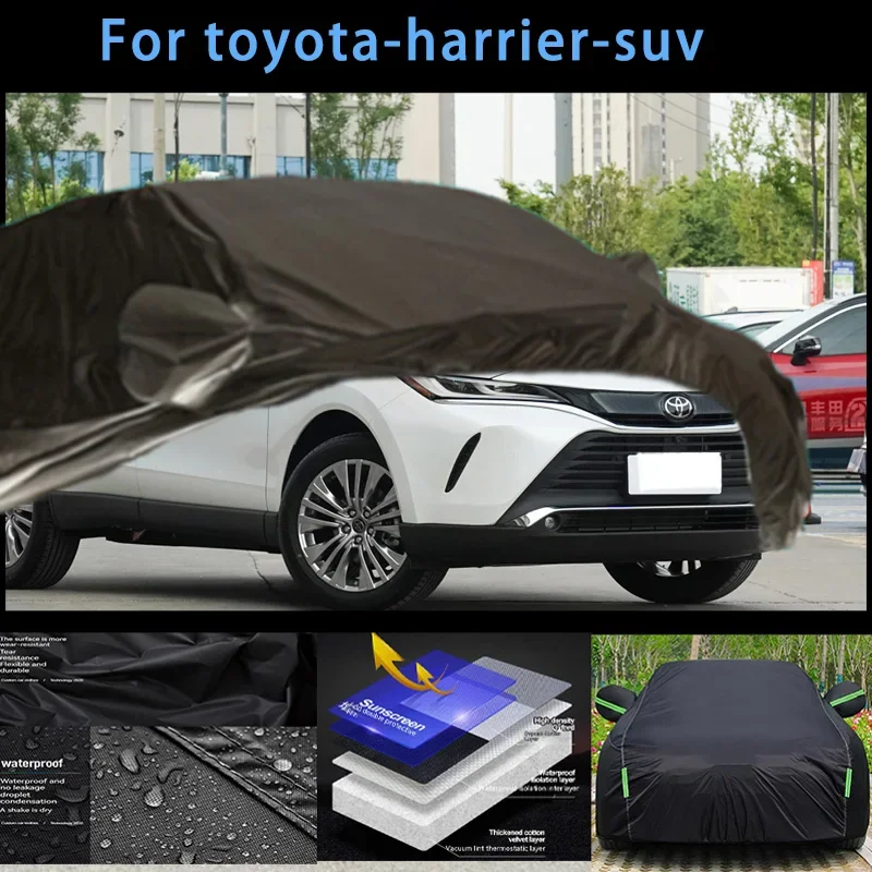 

For toyoya-harrier-suv Outdoor Protection Full Car Covers Snow Cover Sunshade Waterproof Dustproof Exterior Car accessories