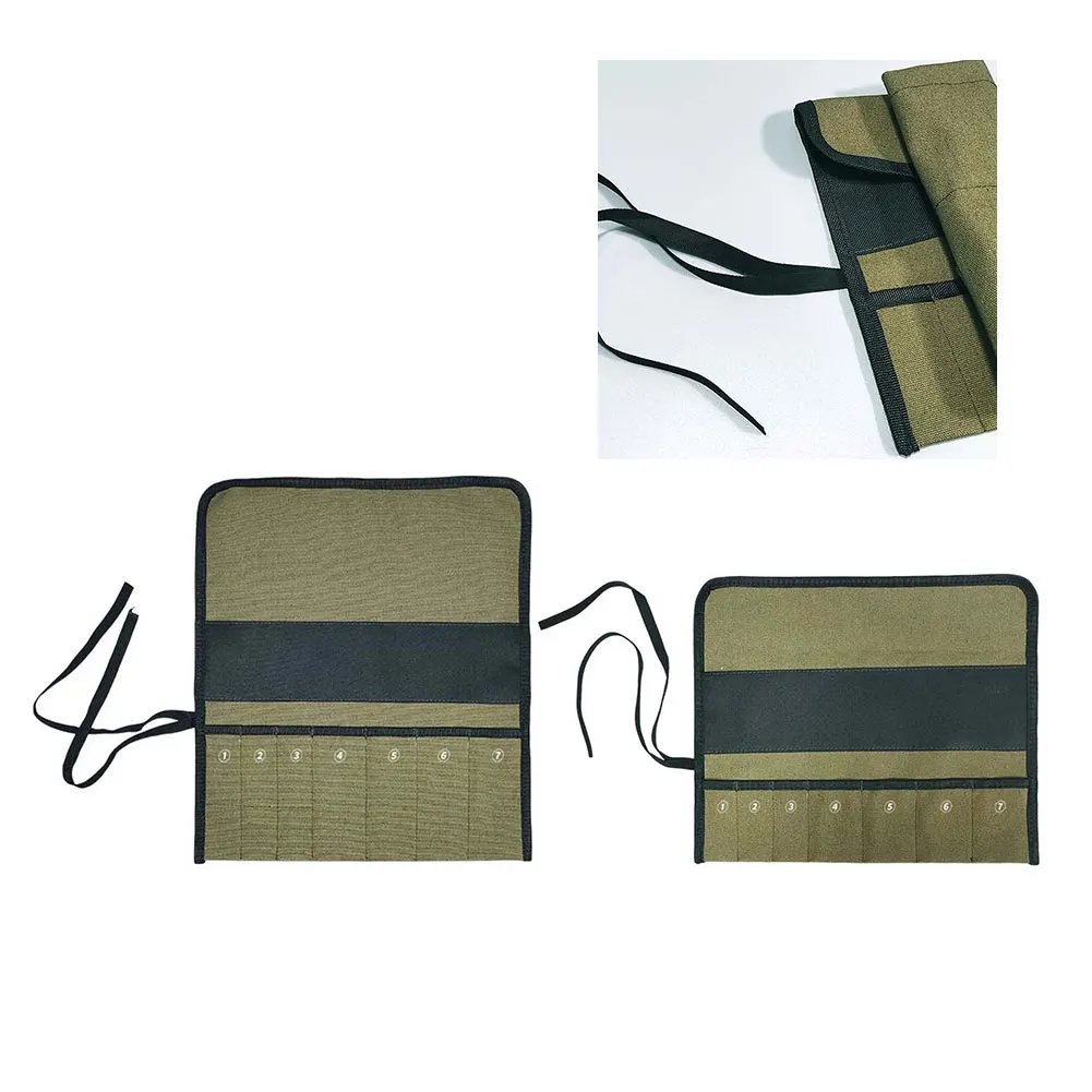 1PC Multiple Pockets Multi-Purpose Roll Up Tool Bag Wrench Pouch Hanging Tool Storage Portable Case Organizer