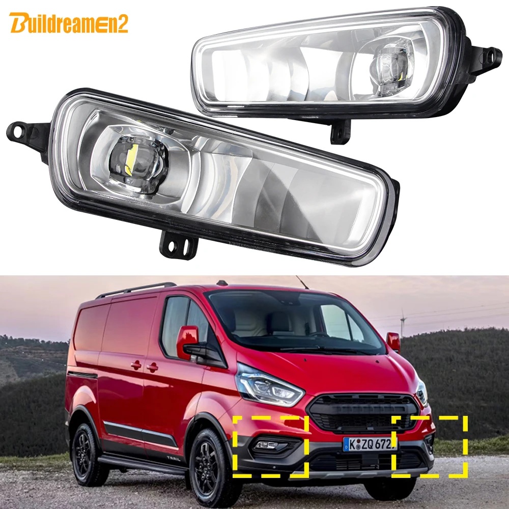 

2 X 40W Car Front LED Lens Fog Light Assembly DRL 8000LM 12V For Ford Transit E-Transit Mk8 2019-2024 (Not Fit Transit Connect)