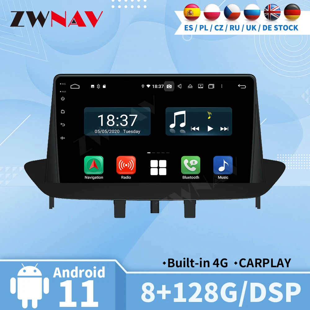 Carplay Radio GPS For Megane 3 III 2009 2010 2011 2012 2013 2014 Automotive Multimedia Central 2 Din Android Auto Screen Stereo