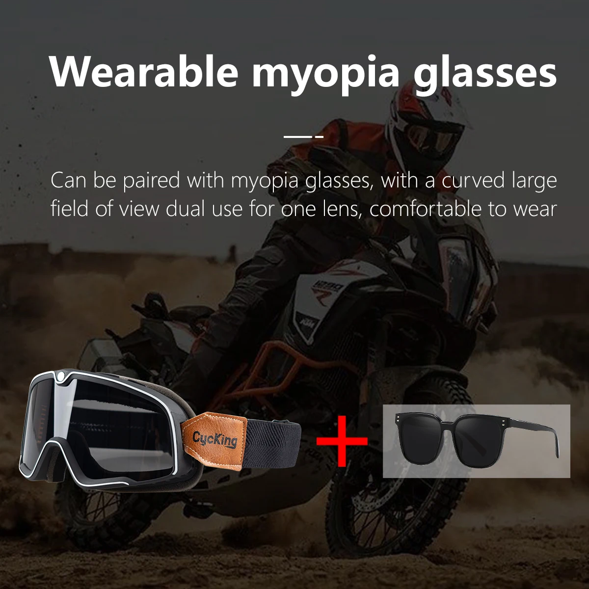 Gafas de ciclismo para motocicleta, casco Vintage, parabrisas, gafas de sol todoterreno, protección Universal para ciclismo