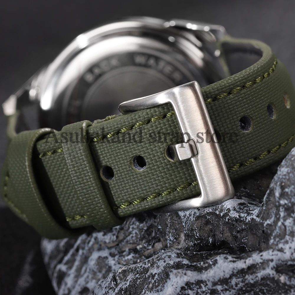 Correa de reloj de liberación rápida Sailcloth para Seiko, correas de reloj Blancpain, tela de nailon para hombres y mujeres, pulsera deportiva de 18mm, 20mm y 22mm