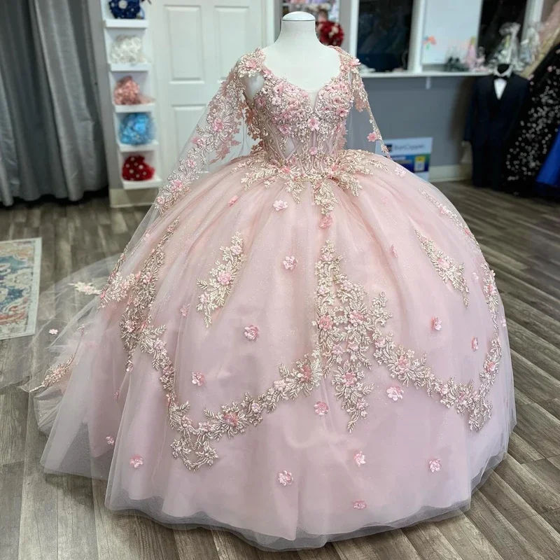 فستان حفلة فاخر وردي من Angelsbridep ، فساتين حفلة عيد ميلاد الأميرة المكسيكية ، فساتين Quinceanera ، 15 عامًا