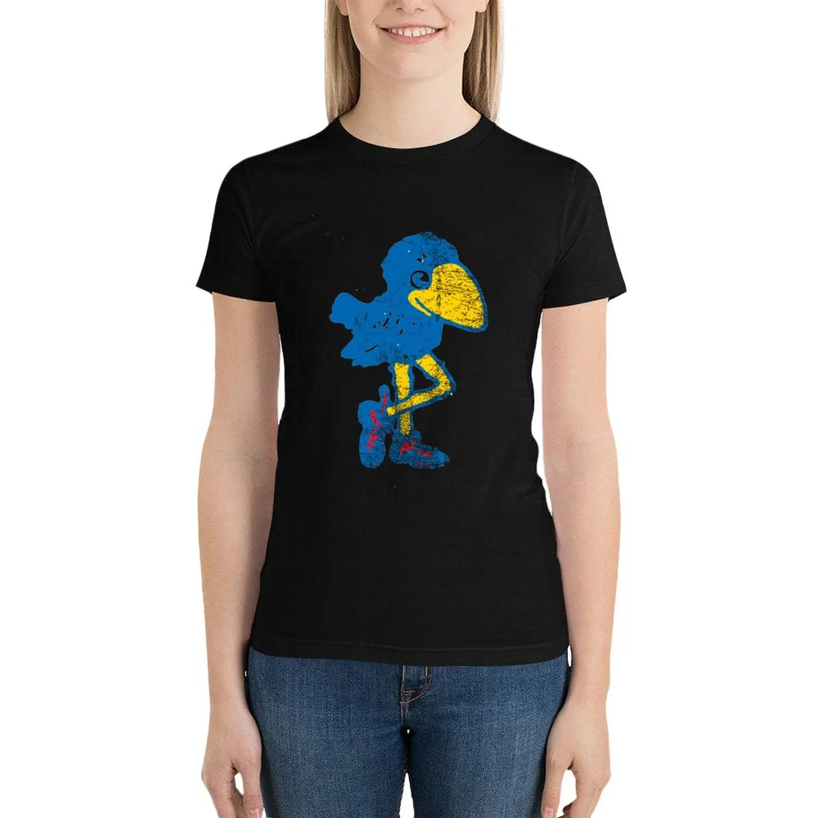 

Vintage Jayhawk T-Shirt summer clothes kawaii clothes anime clothes summer tops western t shirts for Women