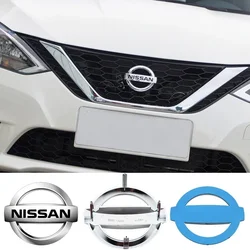 ABS 5.8/8.8/10/11.8/12.8/13/14/15/16cm Silver Front Rear Car Emblem for Nissan SYLPHY Juke Tiida Sunny QASHQAI Teana X-Trail