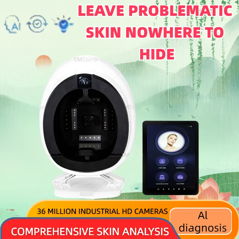2025 AISIA Q1 3D AI Facial Skin Analyzer Detects Skin Problems Diagnosis 8 Spectra Professional Analysis Salon