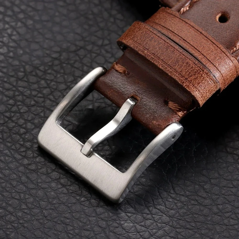 Ремешок из натуральной яловой кожи для Samsung Galaxy Watch 6 5 4, мягкий дышащий ретро-браслет для браслета Seiko 20 мм, 22 мм, 18 мм