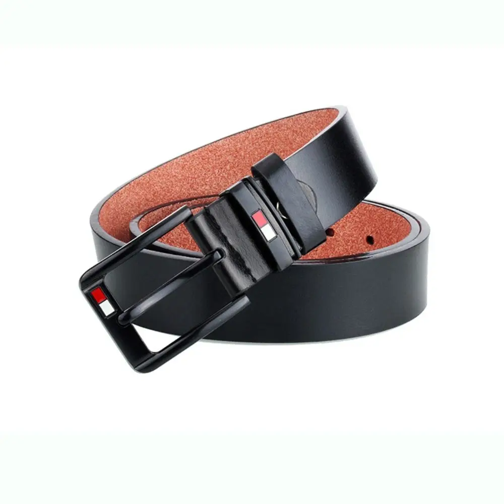 Sabuk kulit antik serbaguna pria, setelan ikat pinggang gesper Pin untuk celana panjang