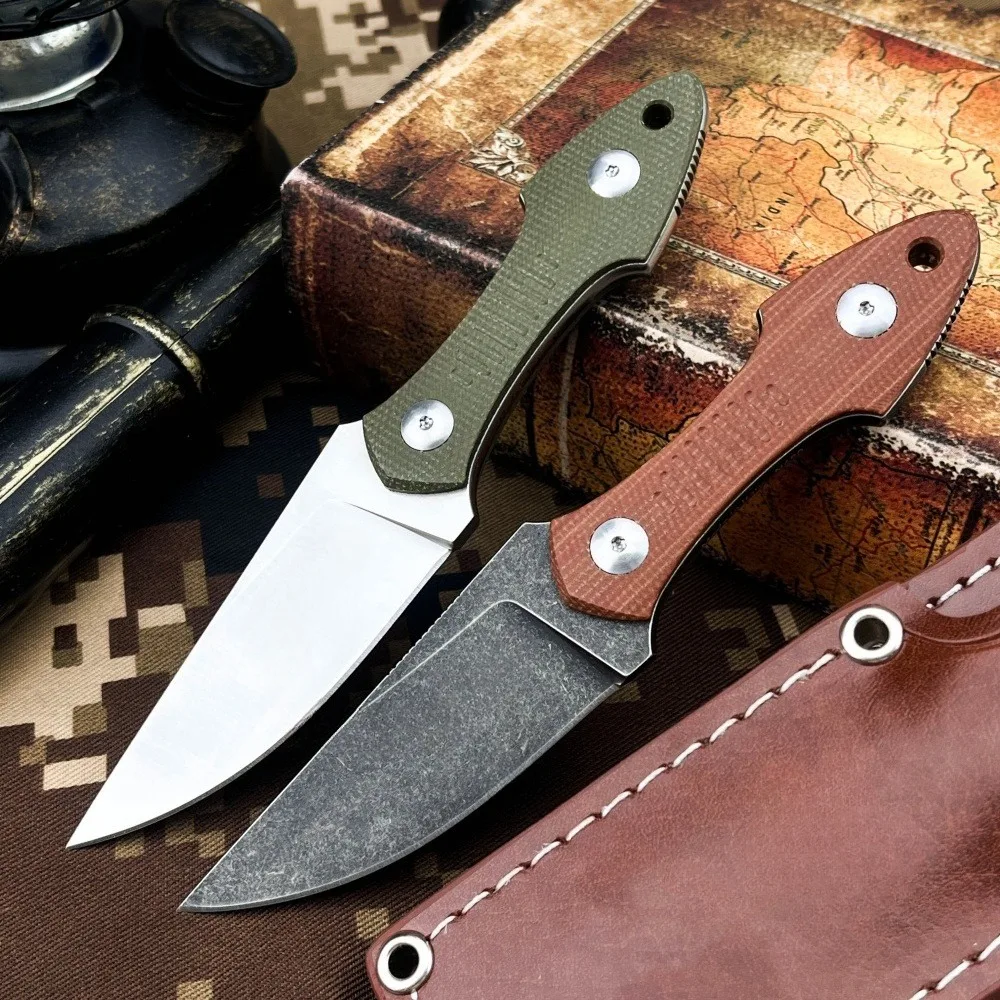 GMF3 Jungle Fixed-Blade Knife with High-Hardness D2 Blade—Outdoor Camping, Personal Carry, Survival, Hiking, Adventure Knife