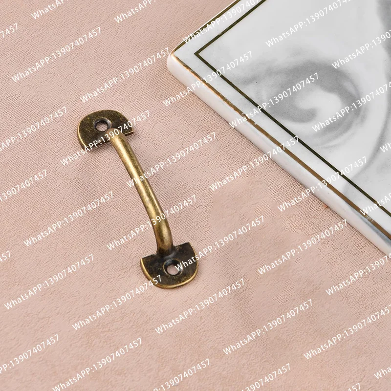 Antique Mini Zinc Alloy Green Bronze Kitchen Drawer Pull Cabinet Vintage Wooden Box Small Handle