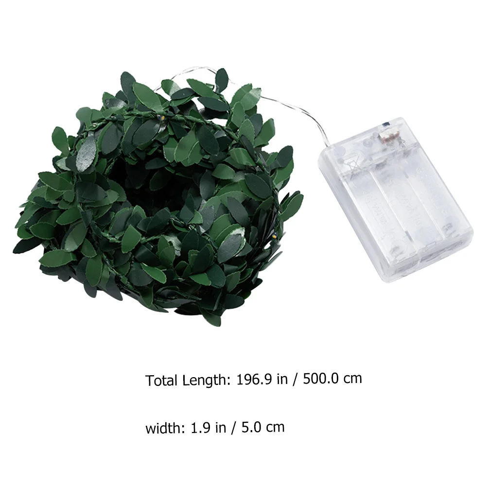 

1Set Christmas LED String Light Artificial Leaf 50LED Decorative Lamp Ideal for Holiday Party Home Garden Outdoor Lighting
