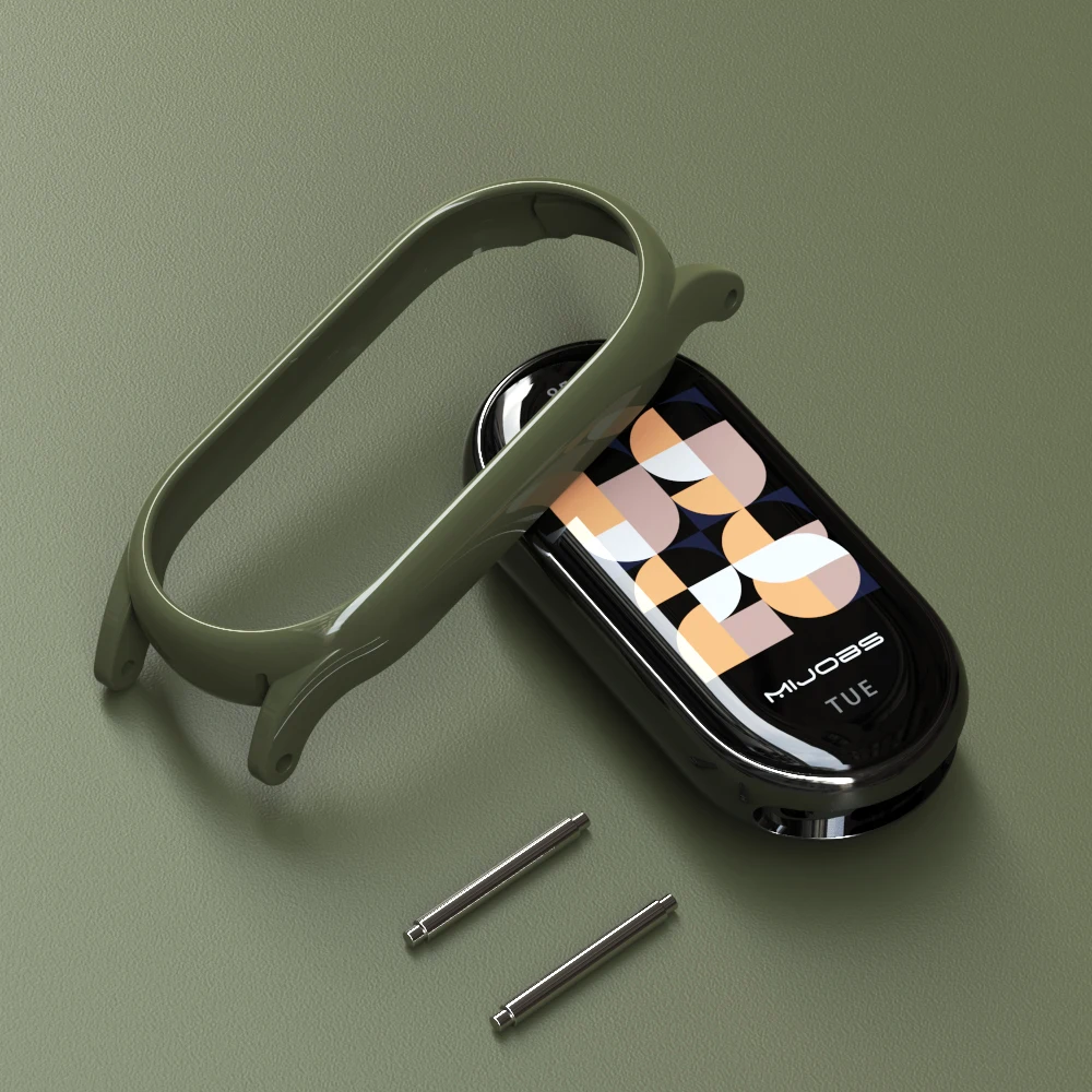 เคสป้องกันสำหรับ For Xiaomi Smart Band 10 9 8 สายรัดข้อมือนาฬิกา Mi Band 10 รุ่นเซรามิก วัสดุ PC