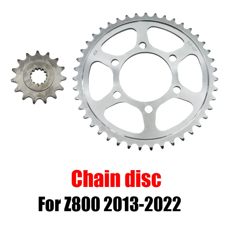 

Для Kawasaki Z800 525 звездочки цепи 43T/15T 2013-2022 передняя и задняя шестерня, кулачковая шестерня, запасные части для мотоцикла