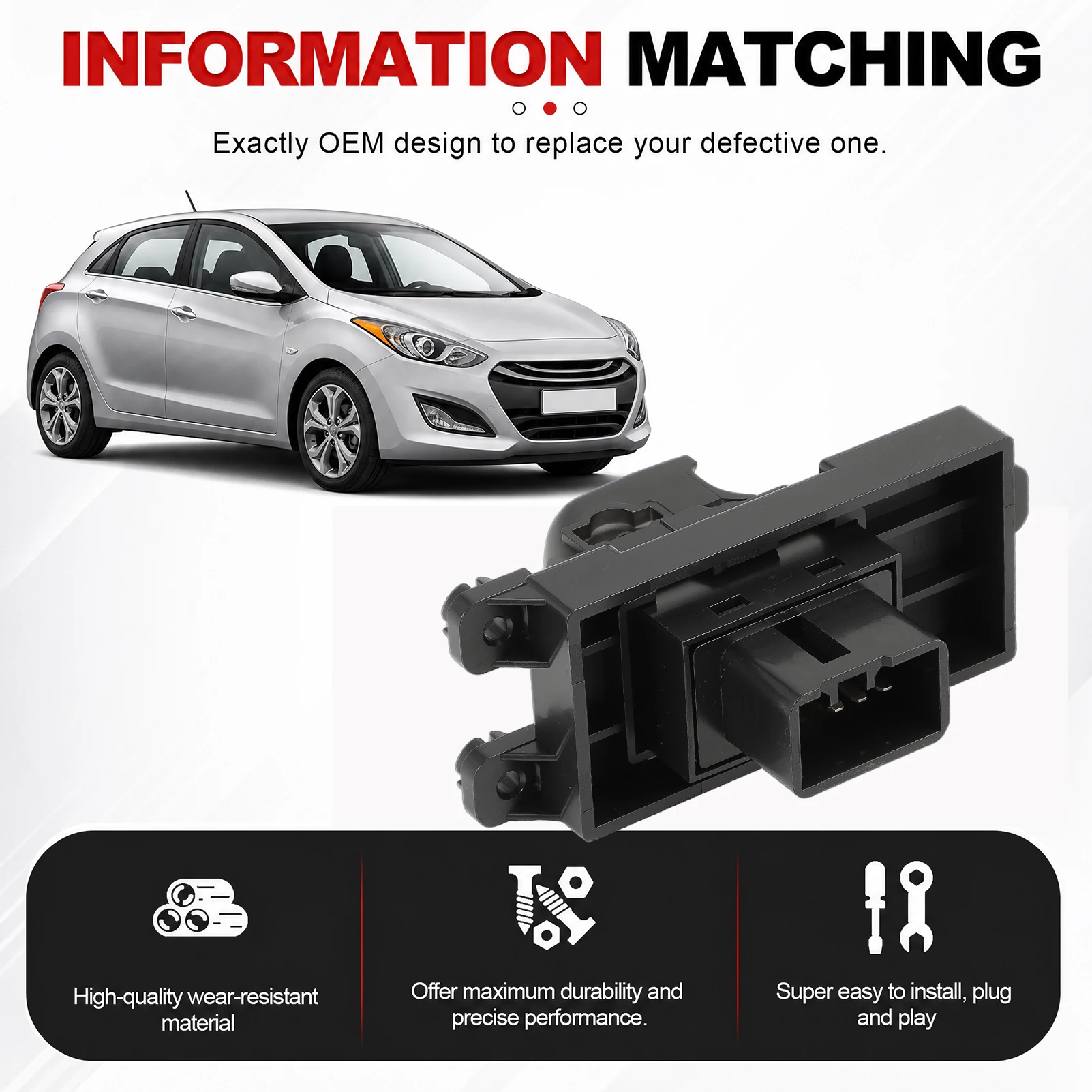 LHD RHD Fensterheberschalter vorne links rechts für Hyundai I30 2012 2013 2014 2015 2016 Einzel-Fensterheberschalter 93570-A6560 – Detail 5
