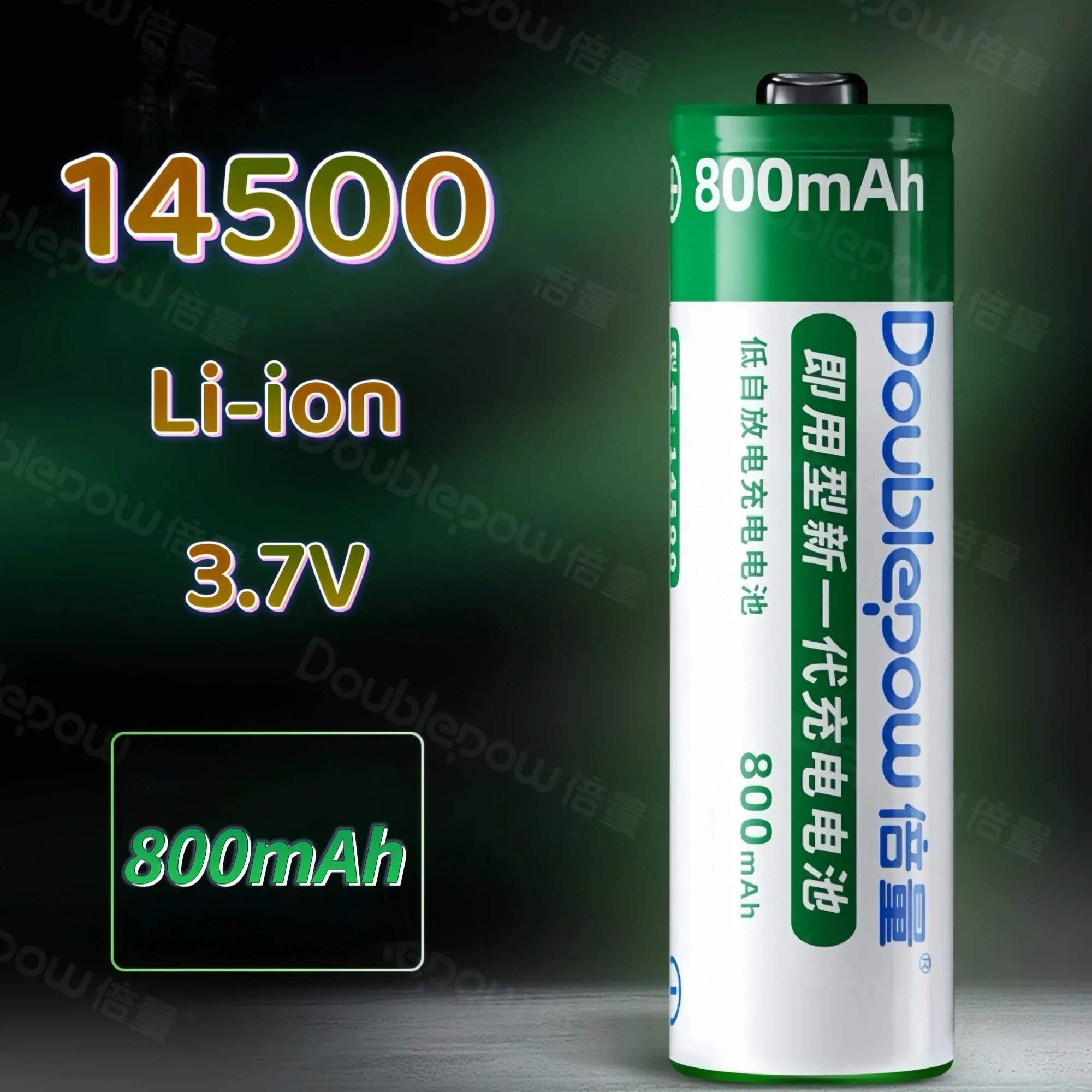 Batteria 14500 Batteria al litio ricaricabile da 3,7 V 800 mAh Caricabatterie per torcia Rasoio Radio Microfono Altoparlanti Bluetooth