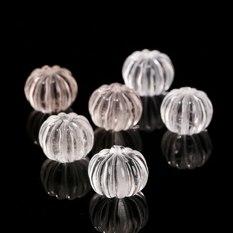 1 Pc Natural Stone Rock Quartz Carved Pumpkin Shape Bead For Jewelry Making Diy Necklace Bracelet Pendant Accessory Findings