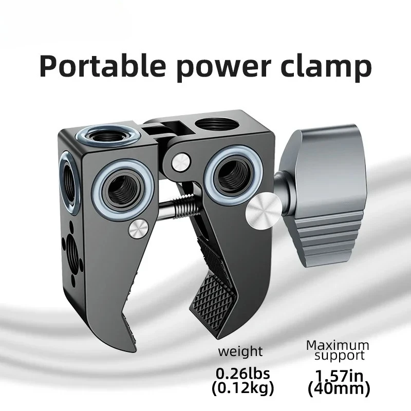 Super Clamp Crab Pliers Clip Magic Arm Multi-function Ball Head with 1/4'' 3/8'' Thread for GPS Phone LCD/DV Monitor LED Video