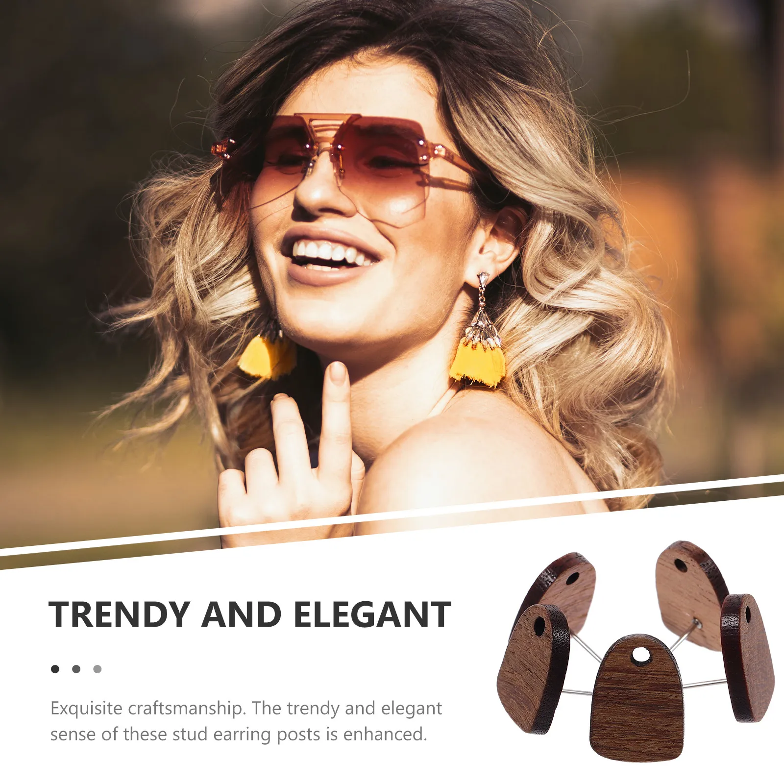 

30 шт. деревянных заготовок для серег, гладкие заготовки для серег-гвоздиков, комплект для изготовления украшений своими руками, деревянные основы для серег