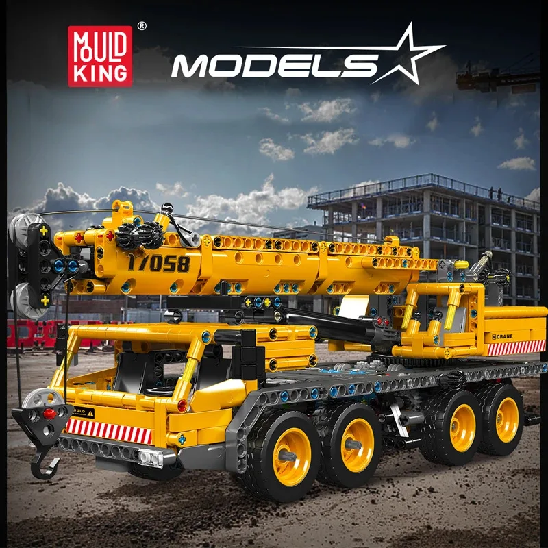 

Mould King 17058 Technology All Terrain Crane Model Building Blocks Set Mobile Crane Toy for Kids Boys Birthday