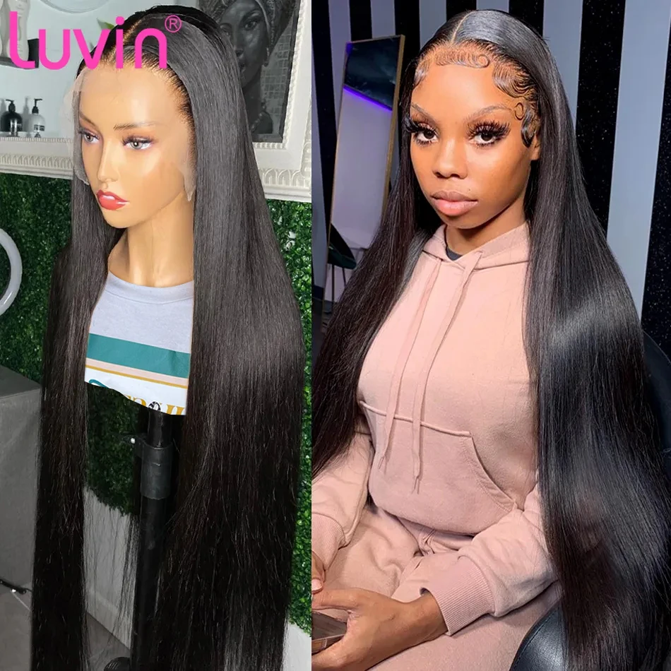 13x6 Lace Front Human Hair Wigs Straight Remy Brazilian Hair 13x4 HD Transparent Lace Frontal Wig For Women Closure PrePlucked