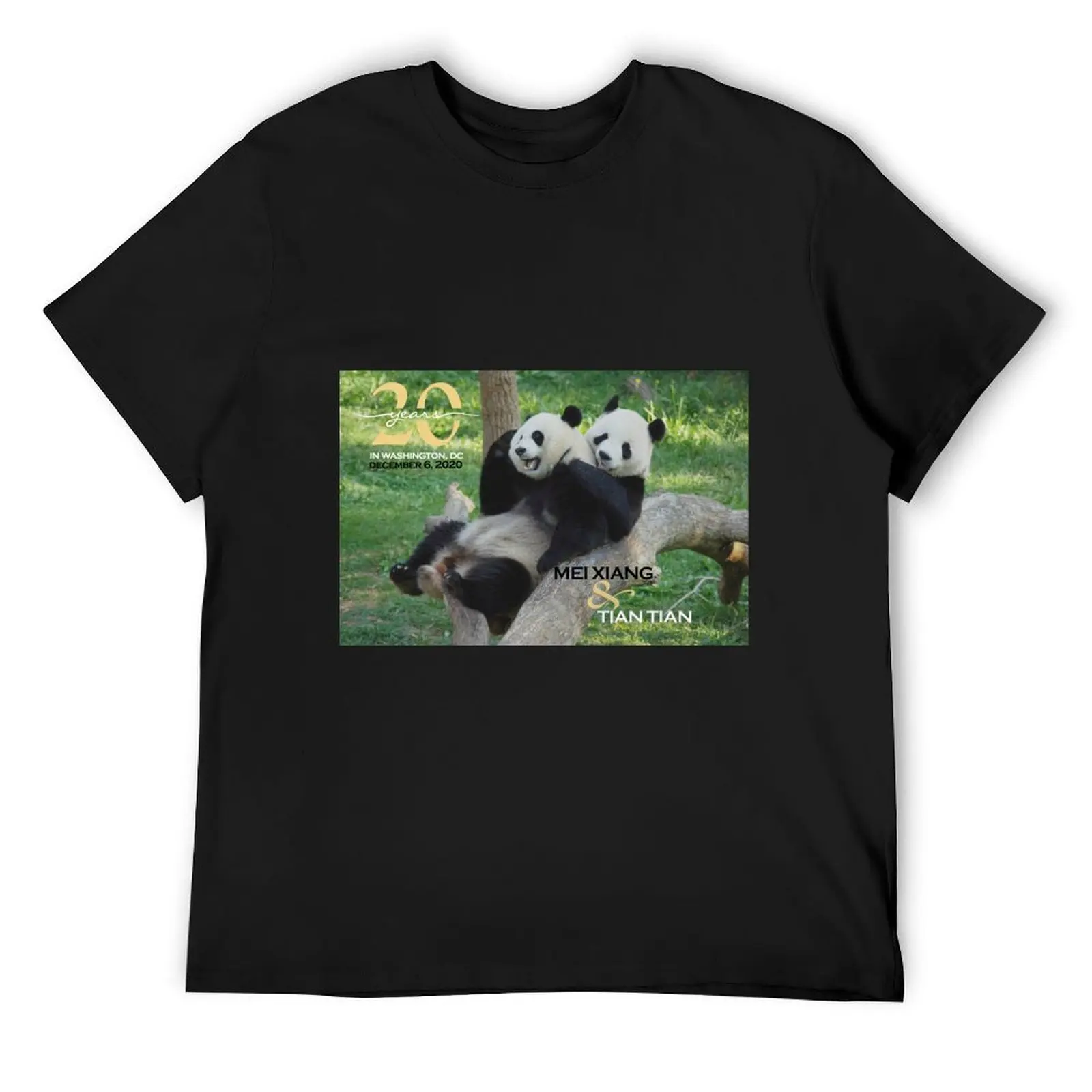 

Giant Pandas Mei Xiang and Tian Tian at the National Zoo - 20th Anniversary Edition T-Shirt for a boy t shirt men