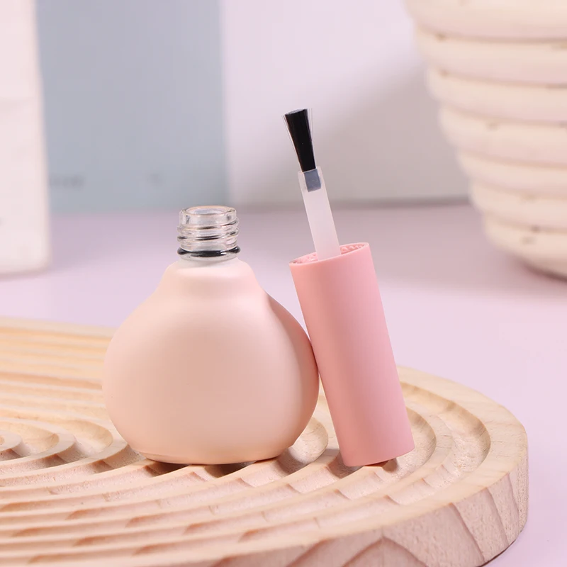 9ml Empty Transparent Glass Nail Polish Bottle Empty With Lid Brush Cosmetic Containers Nail Glass Bottles With Brush