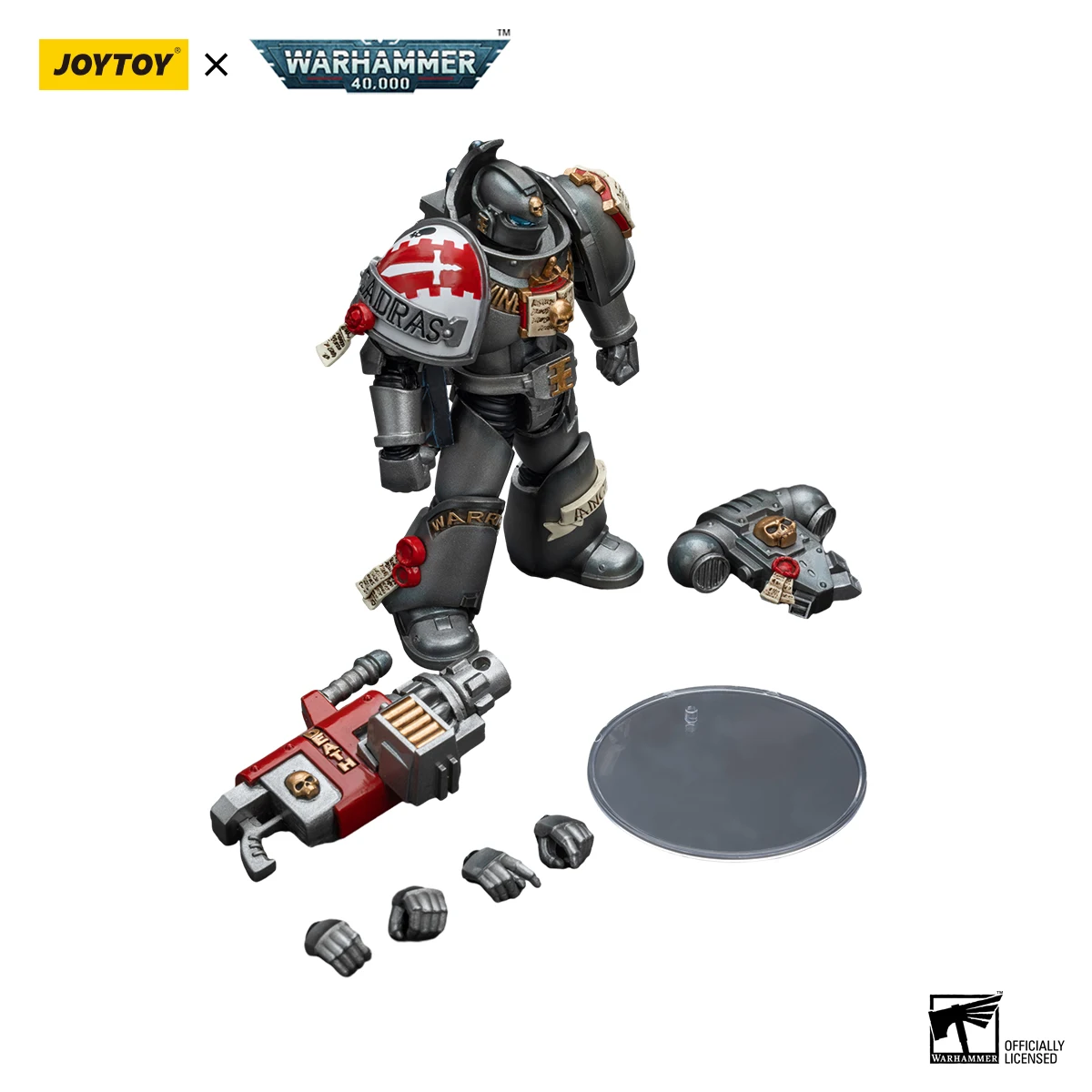 [IN VOORRAAD] JOY TOY Warhammer 40K 1/18 Action Figure Grey Knights Strike Squad Grey Knight met Psycannon Anime Militair Model