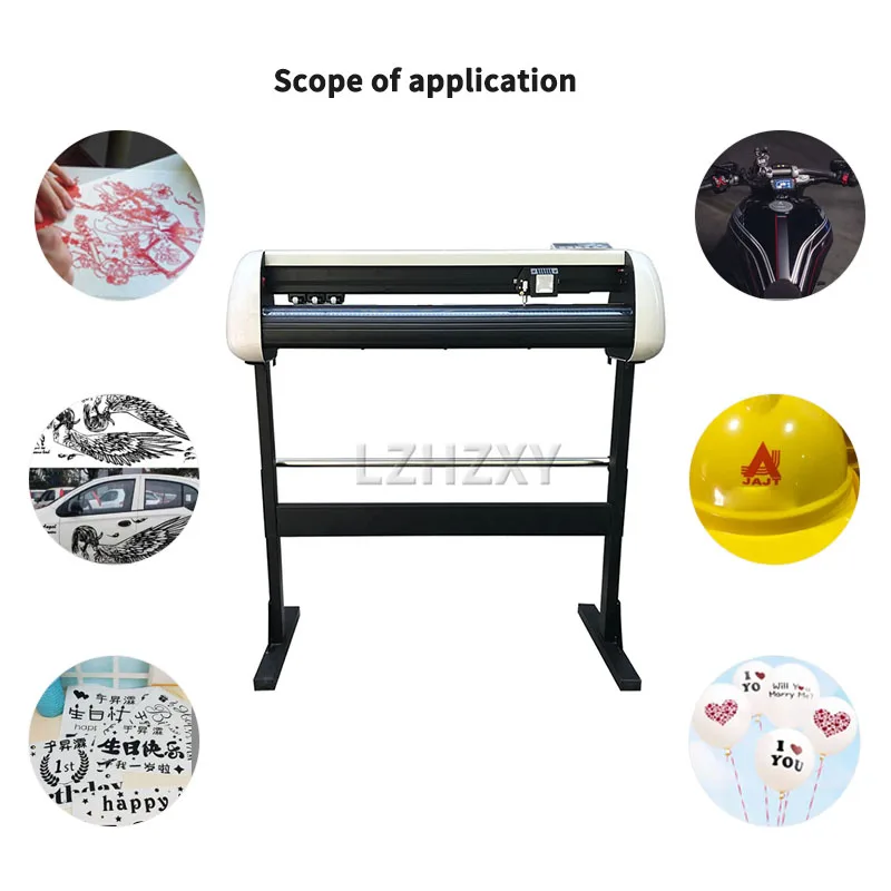 600MM Vinyl Plotter Cutter Machine Computer Engraving Drawing Machine Stepper Auto Contour Cutting Plotter FY720  Series