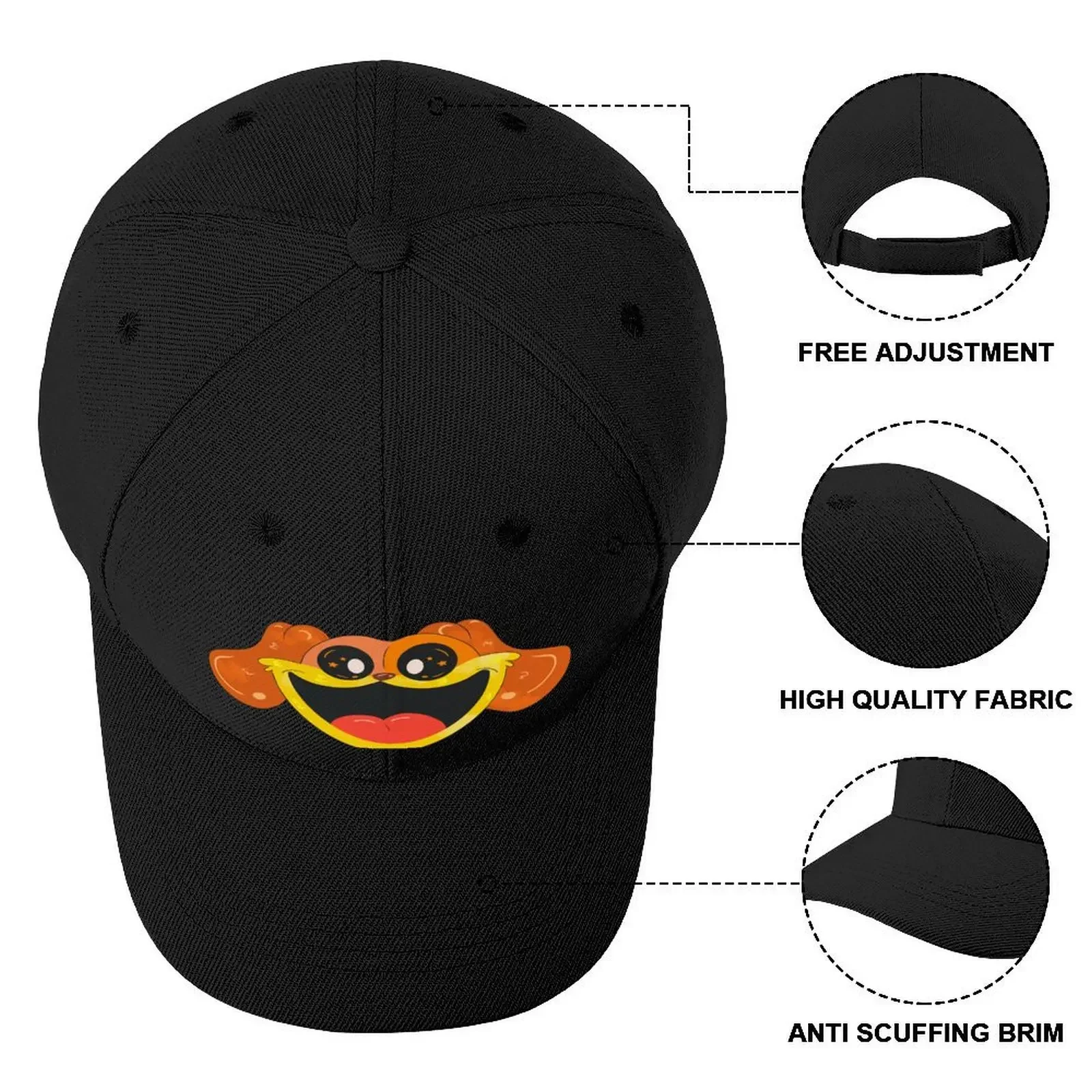 Dogday يبتسم المخلوقات قبعة بيسبول الحرارية قناع العلامة التجارية رجل قبعة فاخرة امرأة قبعة قبعات الجولف للرجال والنساء #4