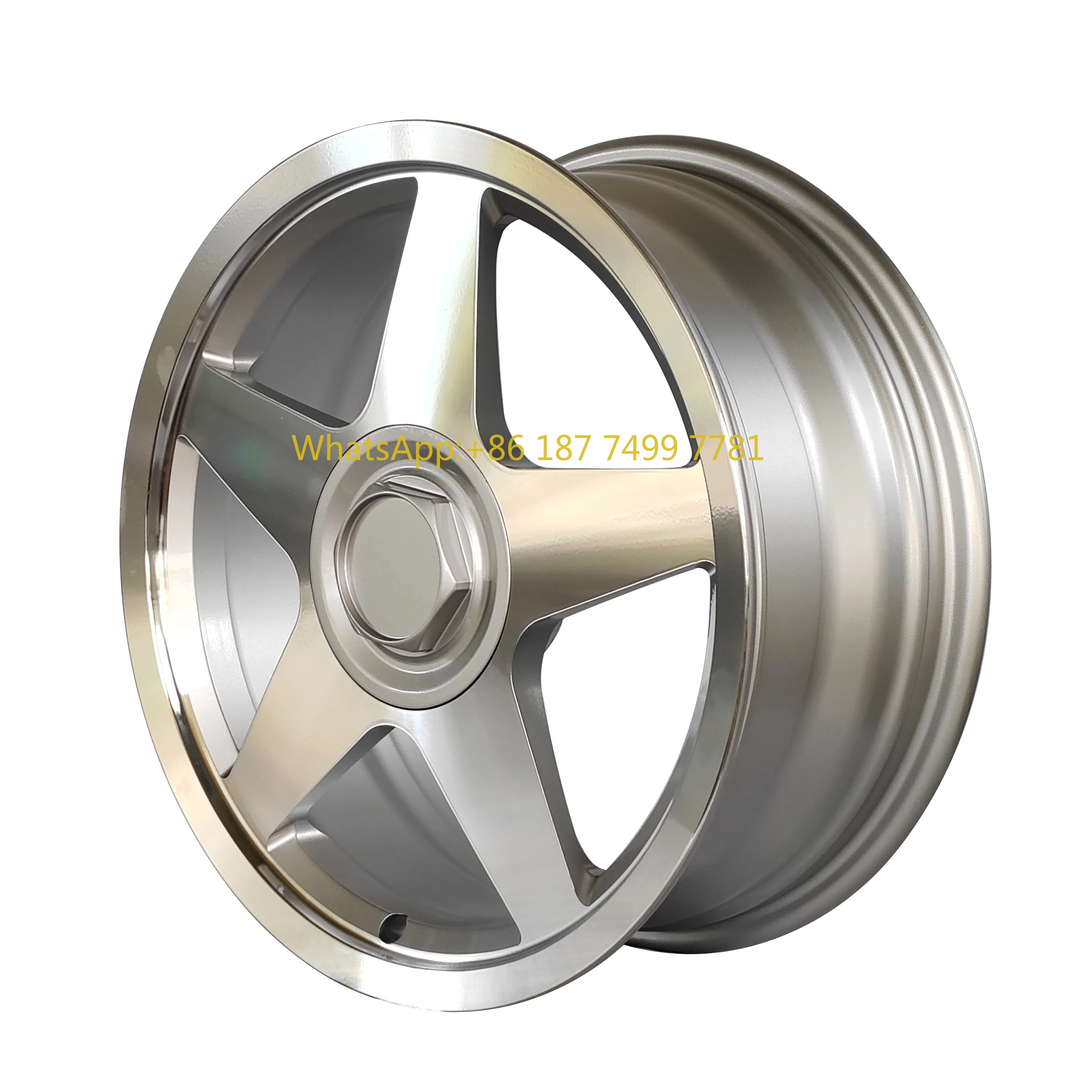 

Factory Customization Forged Wheel 17 Inch PCD5x100 High Quality Silver Polished Face Five Spoke Aluminum Alloy Wheels