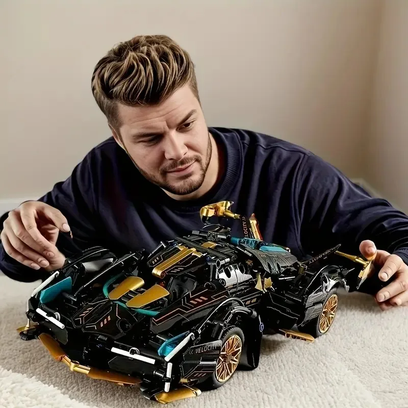 

Технический гоночный спортивный автомобиль, модель строительных блоков, городской механический скоростной автомобиль, суперкар, кирпичная головоломка, игрушки для детей, подарок для взрослых