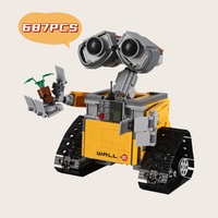 687PCS Robot Wa-l-li Building Bricks Movie series robot Compatible 21303 DIY Model For Child Toys Gift