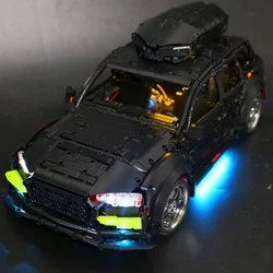 T5023 Remote Control LED Light Set APP RC Motor For AudiL RS6 Avant Station Wagon Building Blocks Bricks Lepinblocks Toys
