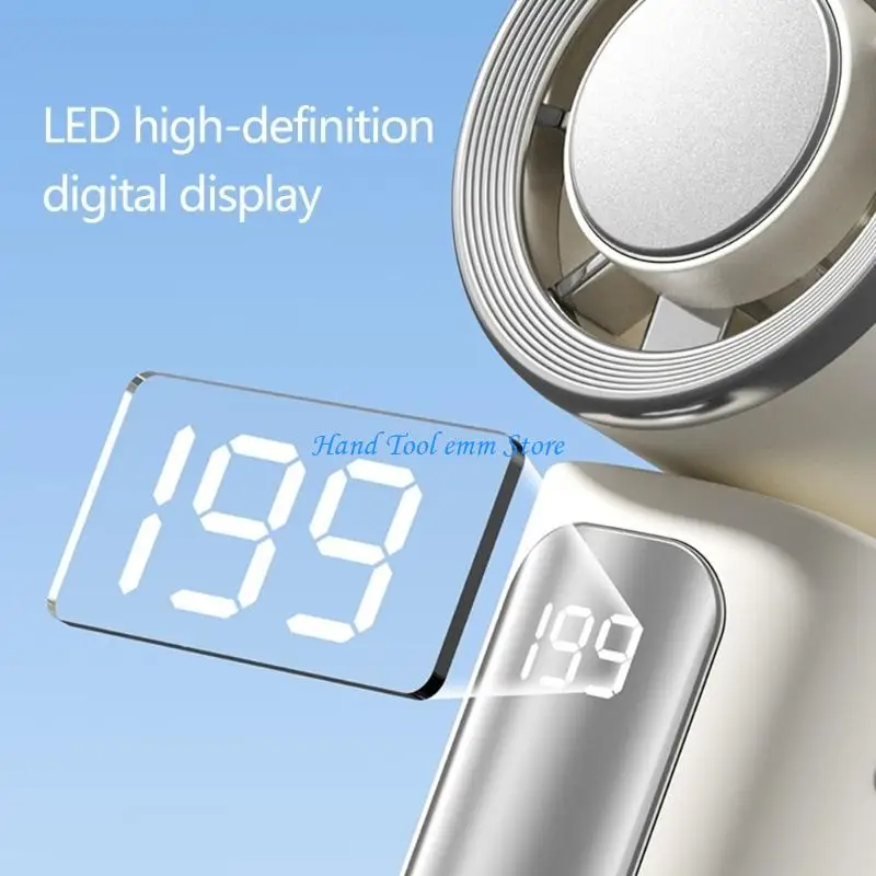 H37F USB Fan With 199 gears Speed Setting Foldable Neck Hanging Design For Offices