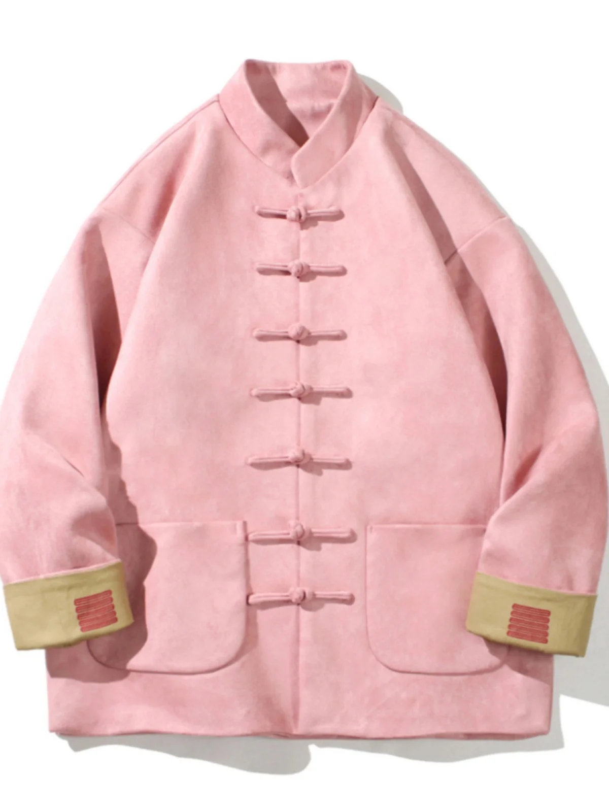 

Модный замшевый пиджак-ханфу с вышивкой и принтом в национальном стиле, на пуговицах, для мужчин и женщин, повседневный, удлиненный, на осень-весну