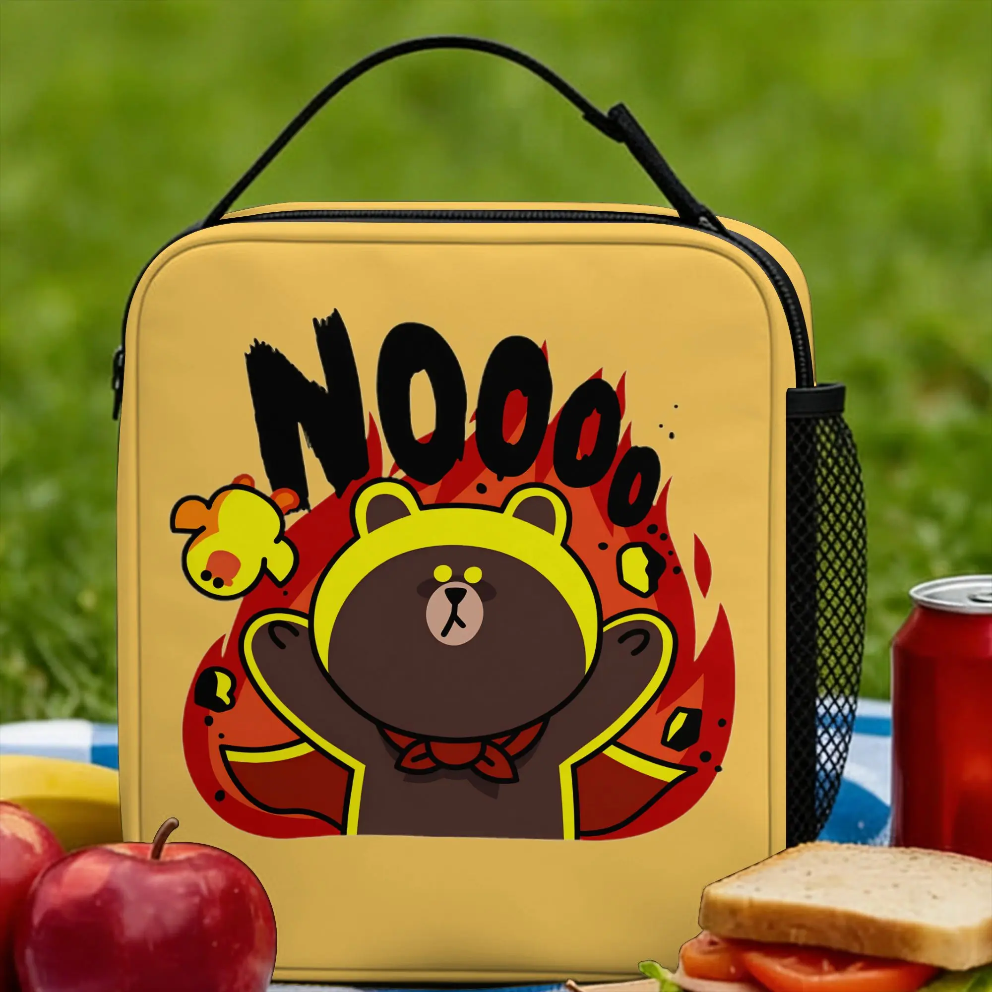 K-Kakaos F-Friends Lunch Bag  Kawaii Lunch Box School Convenient Thermal Lunch Bags For Child Oxford Custom Cooler Bag